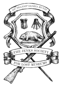 The logo of the Jenks Society, including a platypus without a bill.